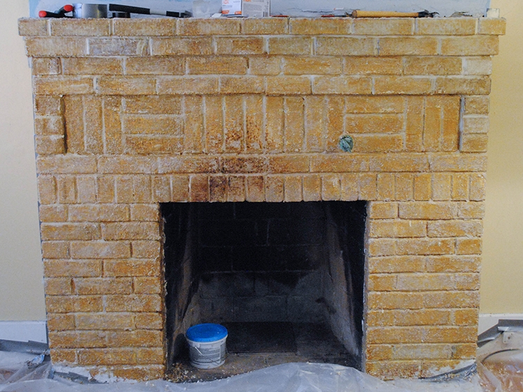 Removing paint from a brick fireplace, pt. 1