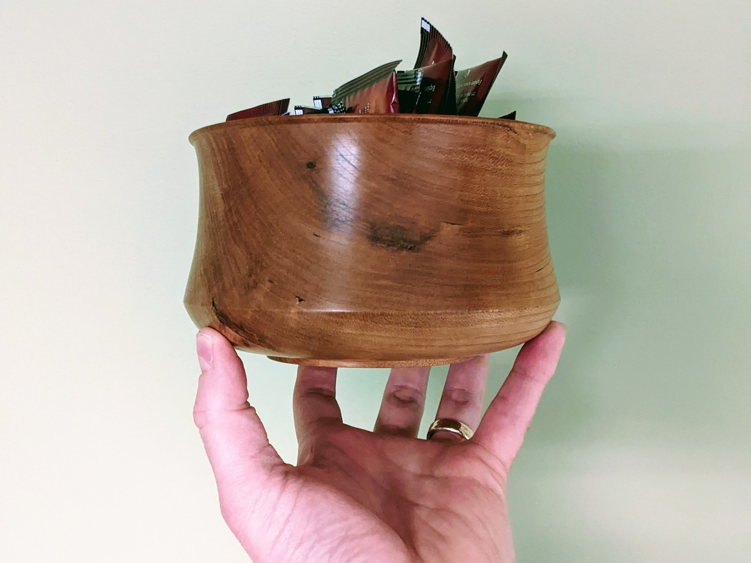 Hand-Turned Cherry Ogee Bowl