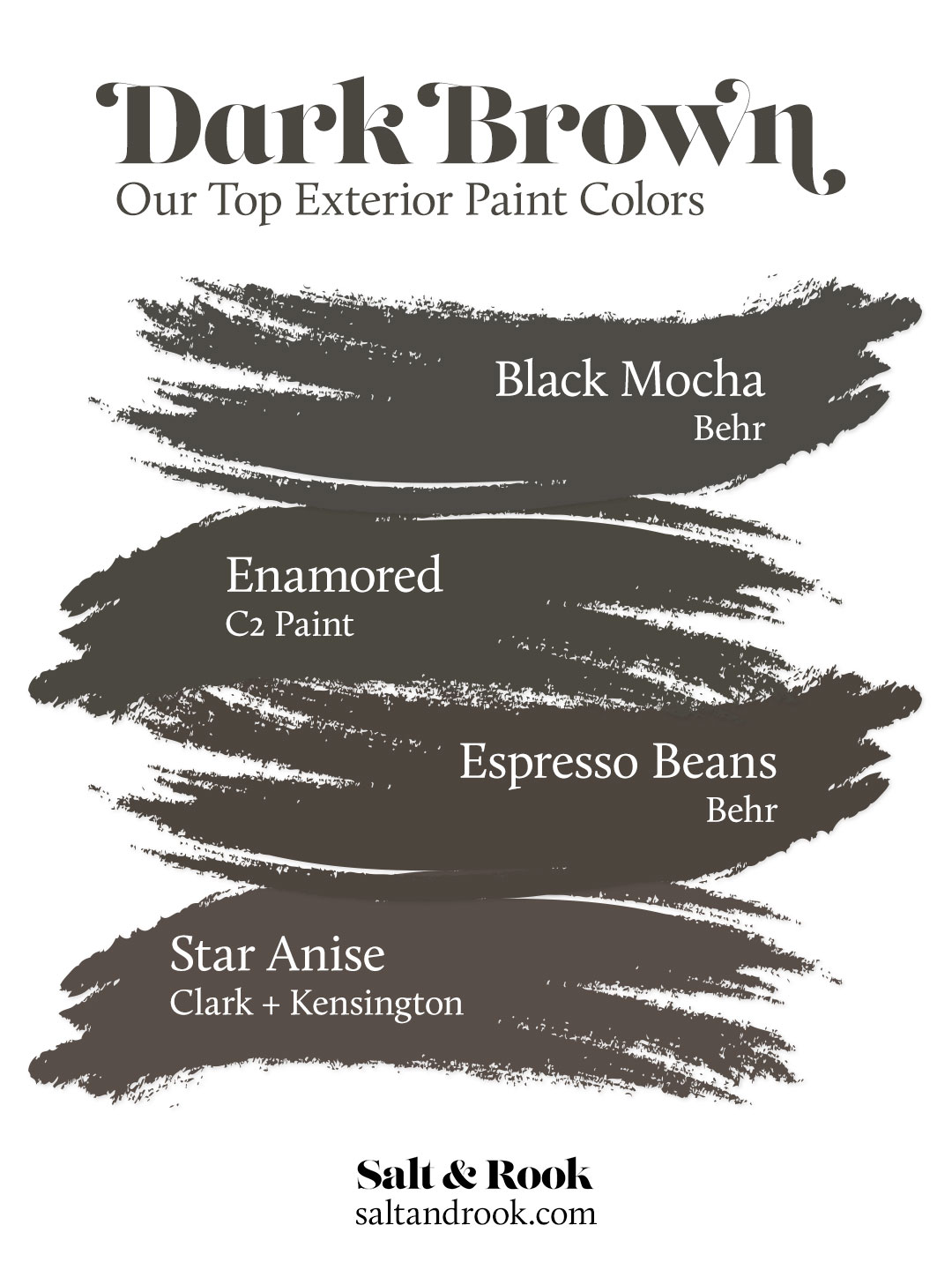 Our Top Dark Brown Exterior Paint Colors for our Dutch Colonial